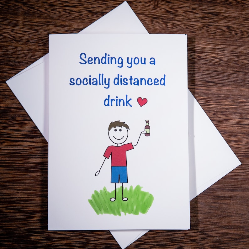 Quarantine Card Pack for friends and family quarantine, social distancing, sending love
