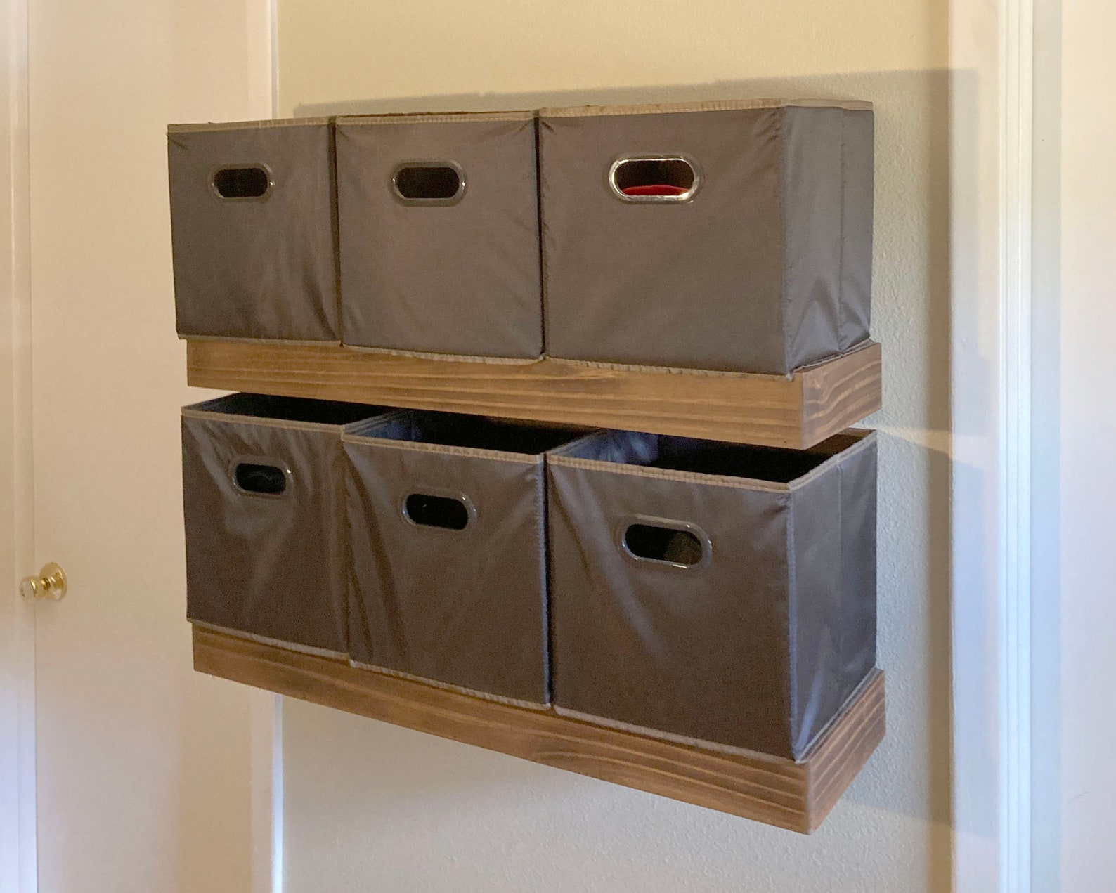 Closet Shelving with Storage Bins extra closet storage Etsy