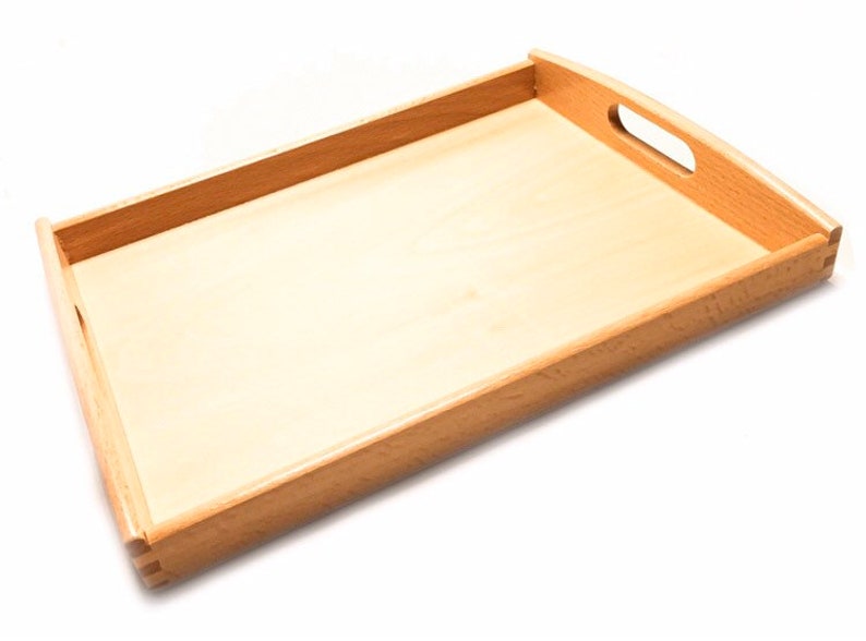 Montessori Wood Trays Small Wooden Sorting Tray Etsy