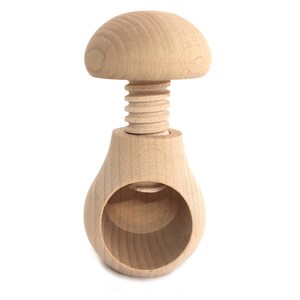 Wooden Montessori toy Mushroom with a screw Learning toy image 4