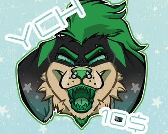 Furry YCH Fursona Comissão Dentes Mandíbula