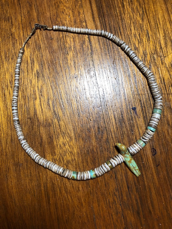 Vintage peyote bird necklace - image 1