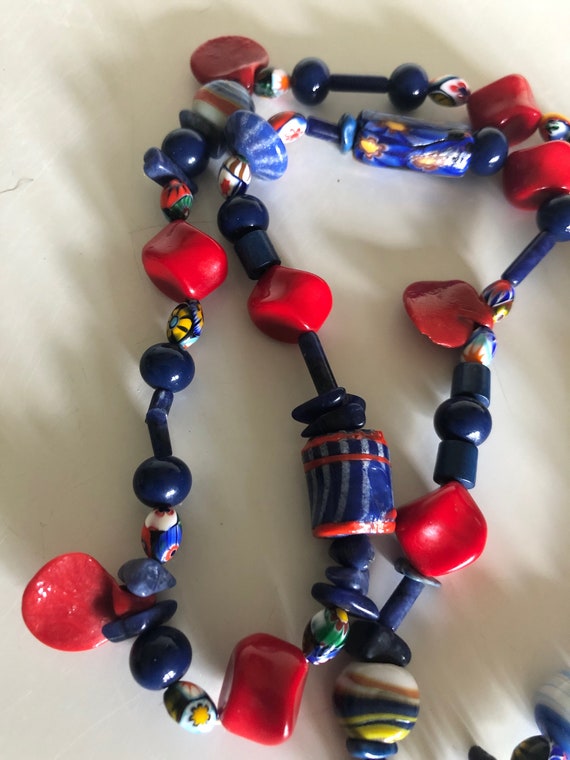 African glass bead necklace - image 2