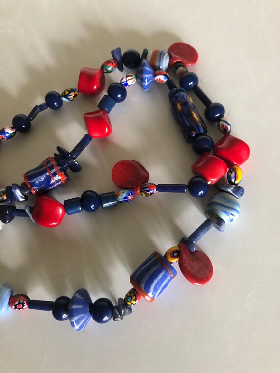 African glass bead necklace - image 3