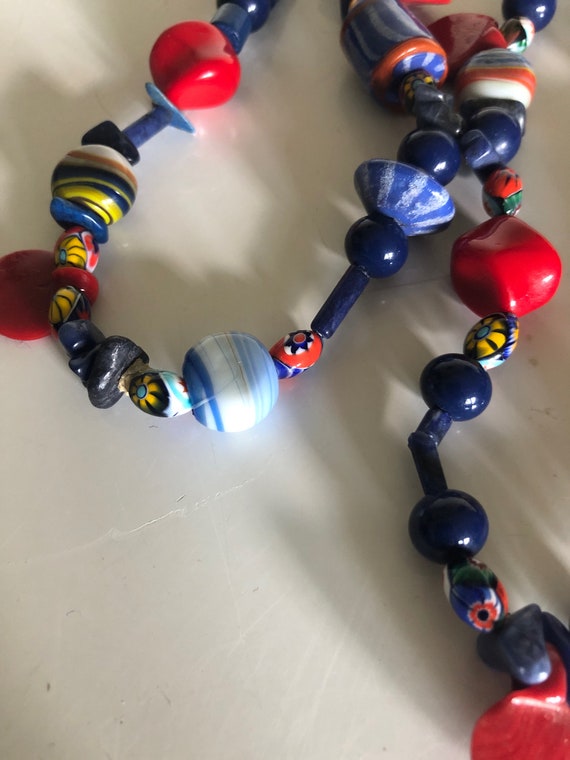 African glass bead necklace - image 6