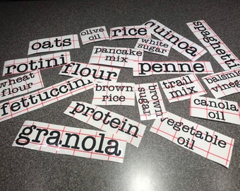 Custom Vinyl Pantry Labels: Waterproof Organization Decals