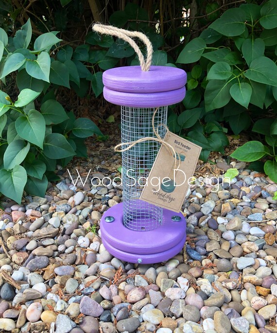 Bird Feeder, Bird Seed, Birdfeeder, Purple, Garden Gift, Outdoors, Birdhouses and Feeders