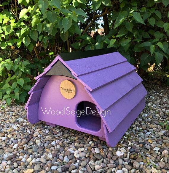 Hedgehog House, Hedgehog Houses, Purple, Garden, Wildlife, Hedgehogs