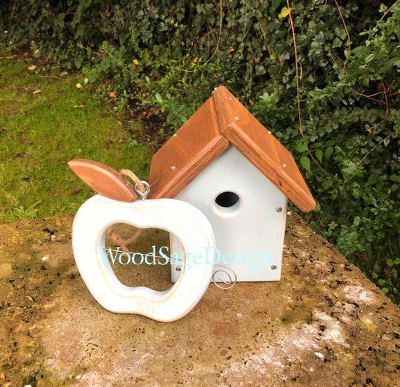 Apple Bird Feeder Bird House Wooden Bird Feeders Outdoors Etsy