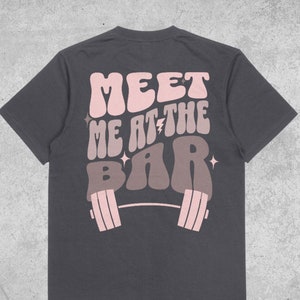 Camiseta "Encuéntrame en el bar": divertida camiseta para entrenar en el gimnasio
