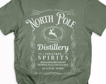 North Pole Distillery Comfort Colors Christmas T Shirt