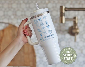 Beaching Not Teaching Tumbler: Personalized Teacher Retirement Gift