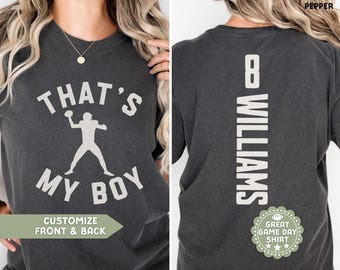 Personalized Football Mom Comfort Colors Shirt: Gameday Vibes Tee