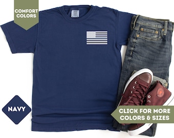 Comfort Colors USA Flag T-Shirt: Patriotic American Cotton Tee