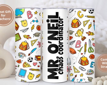 Personalized Chaos Coordinator Tumbler: Teacher Appreciation Gift