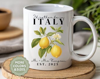 Personalized Italy Coffee Mug: Honeymoon Newlywed Gift