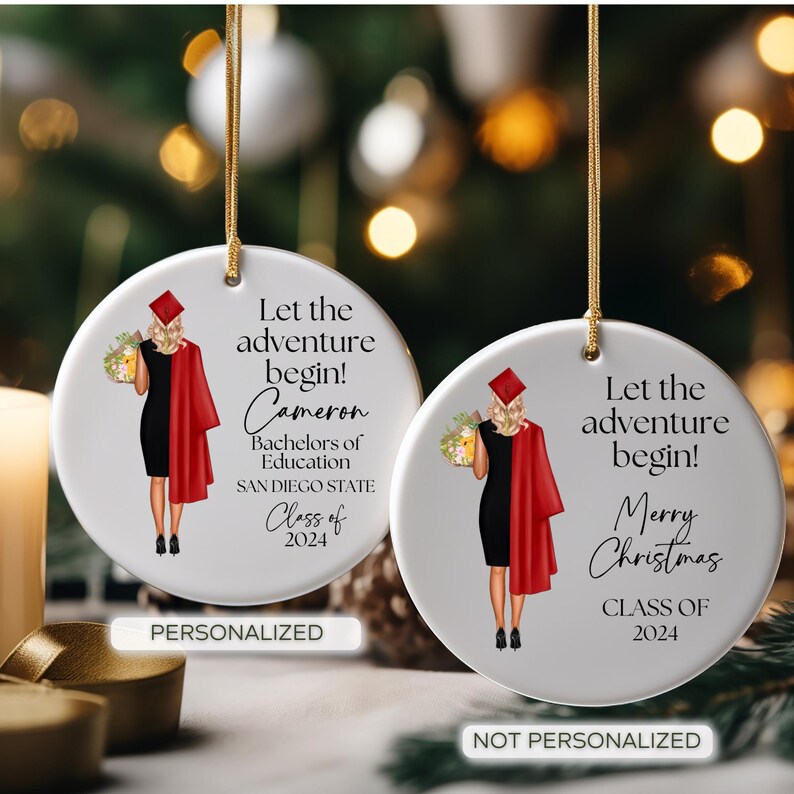 Personalized Graduation Ornament: Custom Name, Class of [year] - Etsy