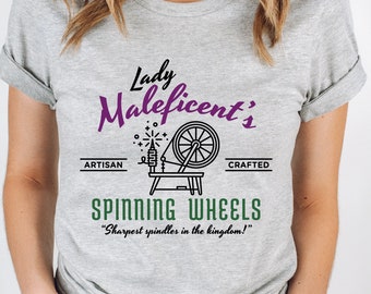 Lady Maleficent Spinning Wheels Shirt, Disney Witch Shirt Shirt, Disney Villain Shirt, Disney Halloween Shirt, Disney Villains