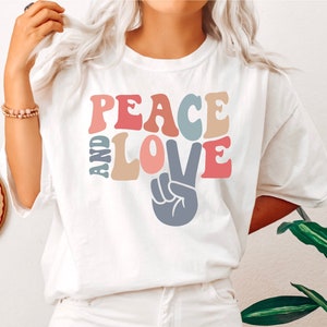 Peace and Love Retro Shirt COMFORT COLORS Retro Shirt Beach - Etsy