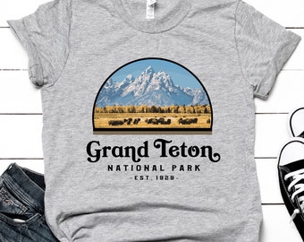 Grand Teton National Park Shirt, Teton Shirt, Camper Gift, Retro Shirt, Camp Shirt, Hiker Shirt, RV Shirt, Camping Shirt, Travel Shirt