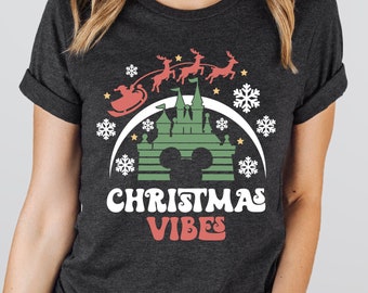 Christmas Vibes Retro Disney Christmas Shirt, Mickey's Christmas Party Shirt, Disney Christmas Shirt, Festival Of The Holidays Shirt, Disney