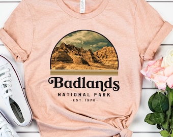Badlands National Park Shirt, South Dakota Shirt, Retro Shirt, Camp Shirt, Hiker Shirt, RV Shirt, Camping Shirt, Travel Shirt