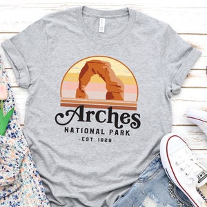 Colorful Arches National Park Shirt, Arches Shirt, Camper Gift, Retro Shirt, Camp Shirt, Hiker Shirt, RV Shirt, Camping Shirt, Travel Shirt