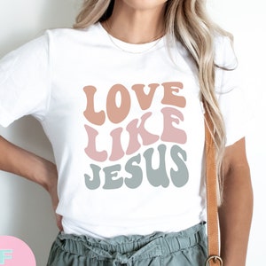 Love Like Jesus UNISEX Shirt, Retro Christian Shirt, Scripture Shirt, Bible Camp Shirt, Church Tee, Bible Verse Shirt, Faith Shirt