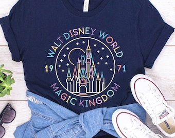 Disney World Shirt, Disney Castle Shirt, Magic Kingdom Shirt, Kids Disney Shirt, Colorful Disney Shirt, Disney Shirt, Unisex Disney Shirt