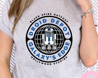 Black Spire Outpost Droid Depot Shirt, Star Wars Shirt, Hollywood Studios Shirt, Galaxy's Edge Shirt, Disney World Shirt, R2D2 Shirt