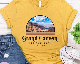 Grand Canyon National Park Shirt, Arizona Shirt, Camper Gift, Retro Shirt, Camp Shirt, Hiker Shirt, RV Shirt, Camping Shirt, Travel Shirt