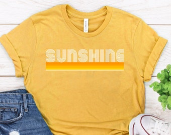 Sunshine UNISEX Shirt, Retro Shirt, Beach Shirt, Summer Shirt, Cute Shirt, Hippie Shirt, Festival Shirt, 70's Shirt, Sun Shirt
