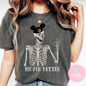 Funny Disney Halloween Shirt, Disney Skeleton COMFORT COLORS Shirt, Mickey&#39;s Halloween Party Shirt, Magic Kingdom Halloween Shirt