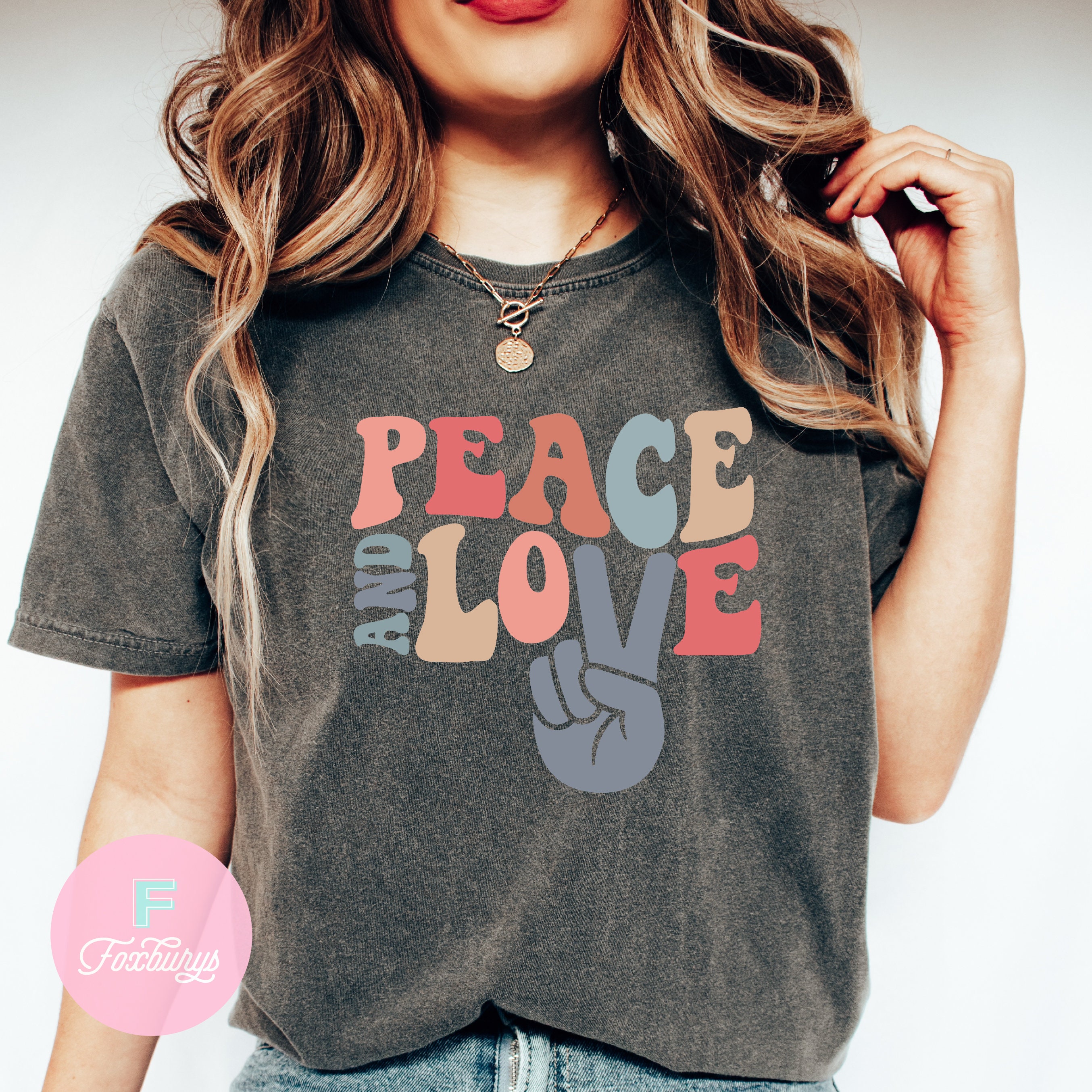 Peace and Love Retro Shirt COMFORT COLORS Retro Shirt Beach | Etsy