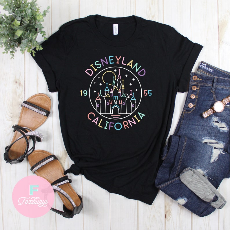 Disneyland Shirt Disney Castle Shirt California Adventure BLACK