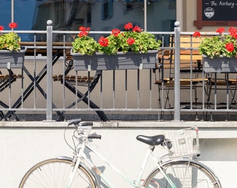 Interlaken Cafe Bike Print, Switzerland Travel Photography