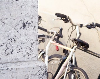 Bern Switzerland Bike Print: Minimalist Street Photography, Biker Gift