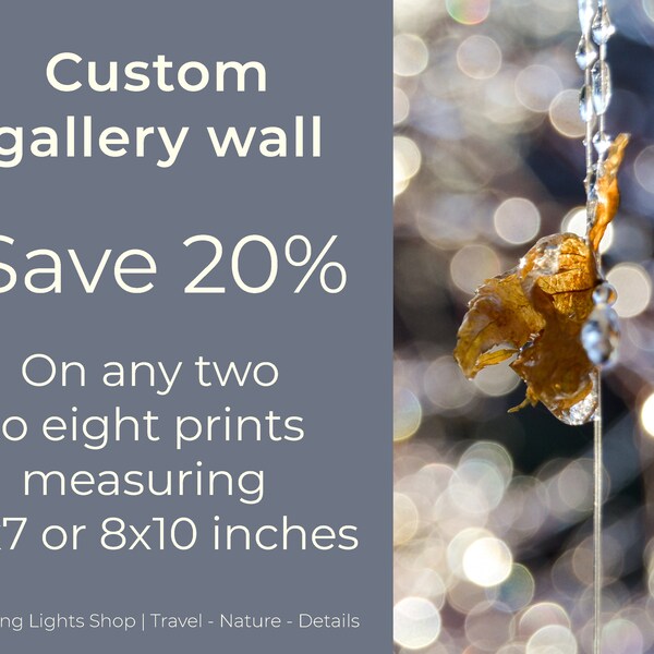 Custom gallery wall Choose any two to eight 5x7 or 8x10 Photo gallery wall Nature Travel Landscape Unique home decor