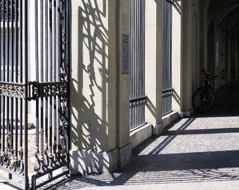Bern Switzerland Architecture Print: Minimalist Gray Home Decor