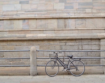Milan Bike Print, Rustic Italy Photography, Minimalist Wall Art