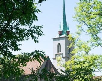 Bern Switzerland Architecture Print | Church Tower Photography