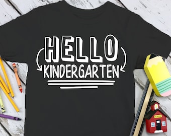 Hello Kindergarten SVG, Kindergarten SVG, Back To School Svg, Kindergarten Svg, Teacher Svg, Kindergarten Boy svg, First Day Cut File & PNG