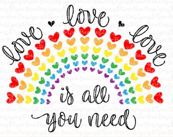 Rainbow Heart Svg Etsy