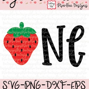 Strawberry 1st Birthday SVG One SVG Baby 1st Birthday SVG - Etsy