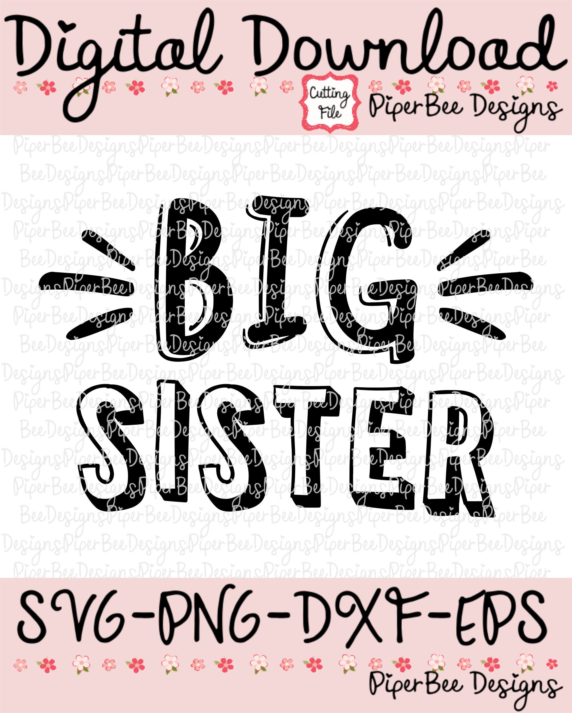 Big Sister SVG Big Sister Cut File Big Sister Design SVG | Etsy