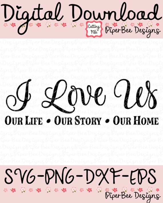 Download I Love Us Svg Family Svg I Love Us Cut File Home Svg Our Etsy