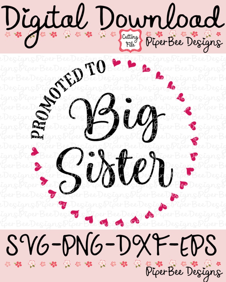 Download Promoted to Big Sister SVG Big Sister SVG Big Sister Cut ...