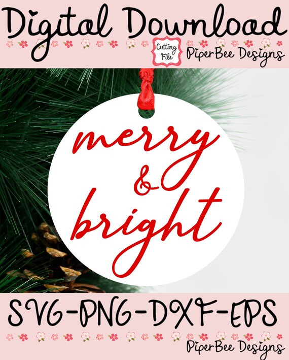 Merry & Bright SVG Merry Bright SVG Merry and Bright SVG - Etsy