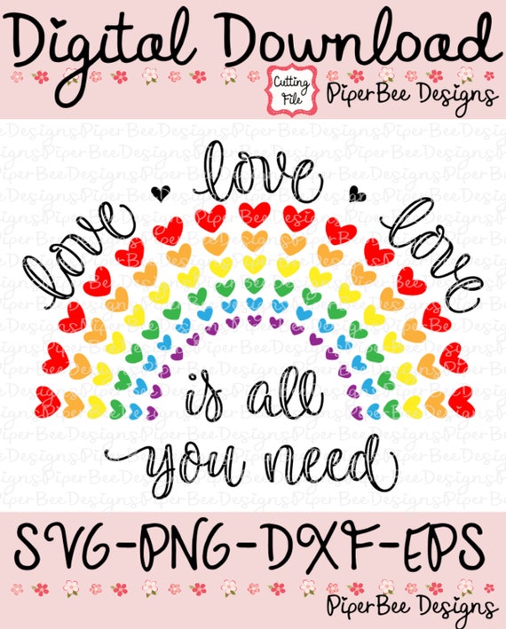 Rainbow Svg Rainbow For Window Svg Rainbow Heart Svg Love Etsy