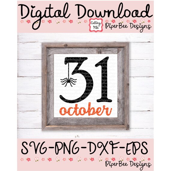 Download Halloween Svg October 31 Svg October 31st Svg Spider Svg Etsy
